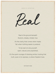 Real Word of Intention Framed print 60x80 cm / 24x32″ Wood frame Linen paper