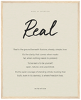 Real Word of Intention Framed print 40x50 cm / 16x20″ Wood frame Linen paper