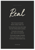 Real Word of Intention Framed print 70x100 cm / 28x40″ White frame Carbon paper
