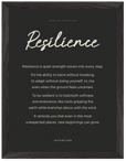 Resilience Word of Intention Framed print 30x40 cm / 12x16″ Black frame Carbon paper