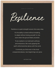 Resilience Word of Intention Framed print 40x50 cm / 16x20″ Wood frame Carbon paper