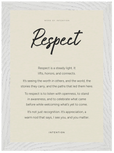 Respect Word of Intention Framed print 21x29.7 cm / 8x12" White frame Linen paper