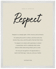 Respect Word of Intention Framed print 40x50 cm / 16x20″ White frame Linen paper