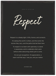 Respect Word of Intention Framed print A2 (42 x 59.4 cm) Black frame Carbon paper