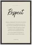 Respect Word of Intention Framed print A2 (42 x 59.4 cm) Black frame Linen paper