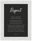 Respect Word of Intention Framed print A2 (42 x 59.4 cm) White frame Carbon paper