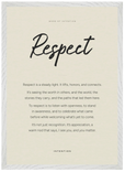 Respect Word of Intention Framed print A2 (42 x 59.4 cm) White frame Linen paper