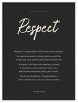 Respect Word of Intention Framed print 30x40 cm / 12x16″ White frame Carbon paper