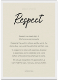 Respect Word of Intention Framed print A3 (29.7 x 42 cm) White frame Linen paper