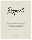 Respect Word of Intention Framed print 40x50 cm / 16x20″ White frame Linen paper