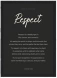 Respect Word of Intention Framed print A2 (42 x 59.4 cm) Black frame Carbon paper