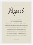 Respect Word of Intention Framed print A2 (42 x 59.4 cm) White frame Linen paper