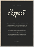 Respect Word of Intention Framed print A2 (42 x 59.4 cm) Wood frame Carbon paper