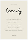Serenity Word of Intention Framed print A1 (59.4 x 84.1 cm) White frame Linen paper