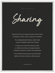 Sharing Word of Intention Framed print 60x80 cm / 24x32″ White frame Carbon paper