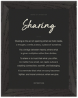 Sharing Word of Intention Framed print 60x80 cm / 24x32″ Black frame Carbon paper