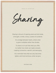 Sharing Word of Intention Framed print 60x80 cm / 24x32″ Wood frame Linen paper