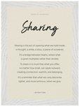 Sharing Word of Intention Framed print 21x29.7 cm / 8x12" White frame Linen paper