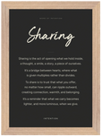 Sharing Word of Intention Framed print 21x29.7 cm / 8x12" Wood frame Carbon paper