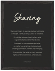 Sharing Word of Intention Framed print 30x40 cm / 12x16″ Black frame Carbon paper