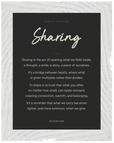 Sharing Word of Intention Framed print 30x40 cm / 12x16″ White frame Carbon paper
