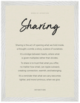 Sharing Word of Intention Framed print 30x40 cm / 12x16″ White frame Linen paper