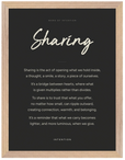 Sharing Word of Intention Framed print 30x40 cm / 12x16″ Wood frame Carbon paper