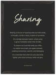 Sharing Word of Intention Framed print A3 (29.7 x 42 cm) Black frame Carbon paper