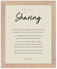 Sharing Word of Intention Framed print 40x50 cm / 16x20″ Wood frame Linen paper
