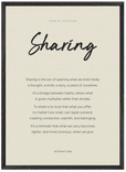 Sharing Word of Intention Framed print 50x70 cm / 20x28″ Black frame Linen paper