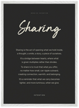 Sharing Word of Intention Framed print 50x70 cm / 20x28″ White frame Carbon paper