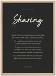 Sharing Word of Intention Framed print 50x70 cm / 20x28″ Wood frame Carbon paper