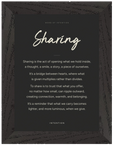 Sharing Word of Intention Framed print A1 (59.4 x 84.1 cm) Black frame Carbon paper