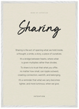 Sharing Word of Intention Framed print A1 (59.4 x 84.1 cm) White frame Linen paper