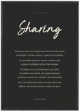 Sharing Word of Intention Framed print 70x100 cm / 28x40″ Black frame Carbon paper