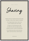 Sharing Word of Intention Framed print 70x100 cm / 28x40″ Black frame Linen paper