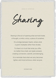 Sharing Word of Intention Framed print 70x100 cm / 28x40″ White frame Linen paper