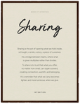 Sharing Word of Intention Framed print 60x80 cm / 24x32″ Dark wood frame Linen paper