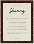 Sharing Word of Intention Framed print 13x18 cm / 5x7″ Dark wood frame Linen paper