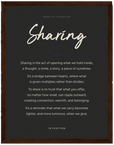 Sharing Word of Intention Framed print 30x40 cm / 12x16″ Dark wood frame Carbon paper