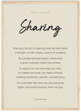 Sharing Word of Intention Framed print A3 (29.7 x 42 cm) Wood frame Linen paper