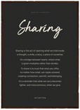 Sharing Word of Intention Framed print 50x70 cm / 20x28″ Dark wood frame Carbon paper