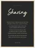 Sharing Word of Intention Framed print 50x70 cm / 20x28″ Wood frame Carbon paper