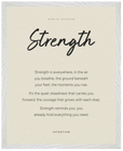 Strength Word of Intention Framed print 40x50 cm / 16x20″ White frame Linen paper