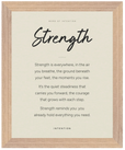 Strength Word of Intention Framed print 40x50 cm / 16x20″ Wood frame Linen paper