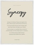 Synergy Word of Intention Framed print 60x80 cm / 24x32″ White frame Linen paper