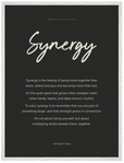 Synergy Word of Intention Framed print 60x80 cm / 24x32″ White frame Carbon paper