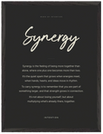 Synergy Word of Intention Framed print 60x80 cm / 24x32″ Black frame Carbon paper