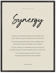 Synergy Word of Intention Framed print 60x80 cm / 24x32″ Black frame Linen paper