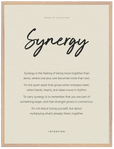 Synergy Word of Intention Framed print 60x80 cm / 24x32″ Wood frame Linen paper